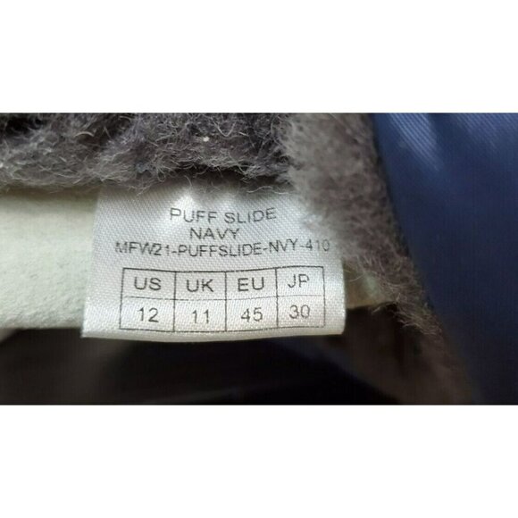 Ross & Snow Las Vegas Men\'s Navy Wool Lined Puff Slide Size 12 Italy MSRP $325 main image 4